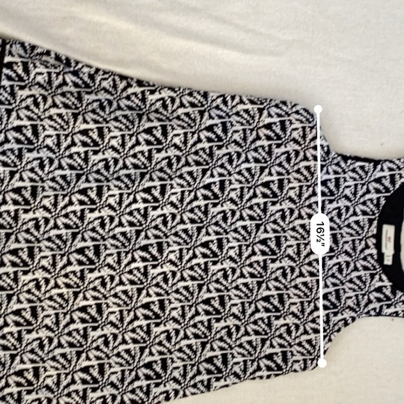 Vineyard Vines Linen Shift Dress Palm Print Black White Size 8 Lined Resort Prep - Picture 6 of 13